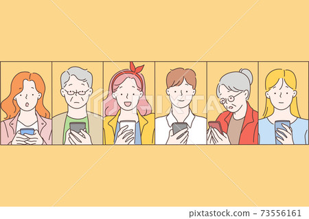 Social networks, message, communication. 73556161