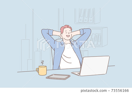 Freelance, passive income concept. Freelance, passive income concept. 73556166