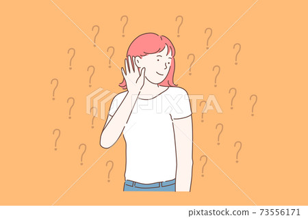 Curiosity, gossip, deafness concept 73556171