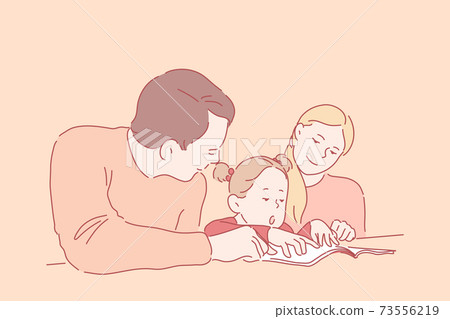 Preschool education, parenthood, childhood concept. 73556219