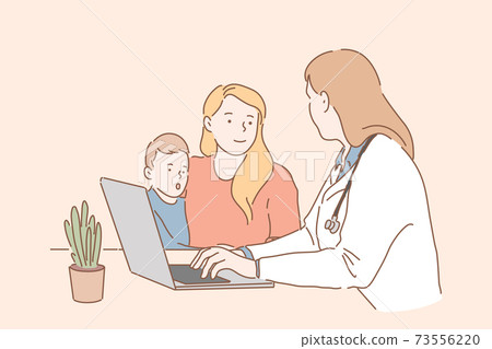 Visiting pediatrician concept 73556220