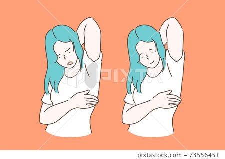 Sweat, hyperhidrosis, hygiene concept 73556451