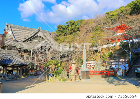 [和歌山縣]天氣晴朗的金水寺（本館和寶塔） 73556554