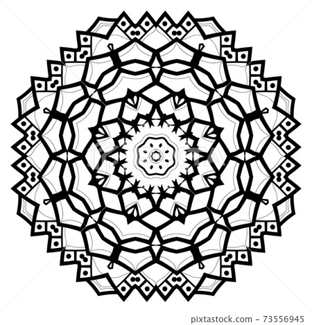 Flower Mandala. Vintage decorative elements. Flower Mandala. Vintage decorative elements. 73556945