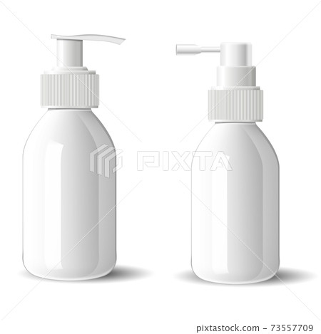 Download Pump Bottle Mockup Cosmetic Spray Glass Bottle Stock Illustration 73557709 Pixta