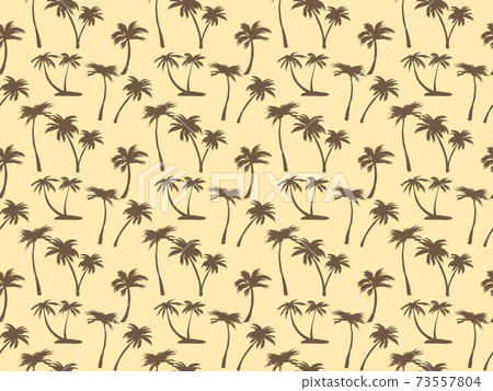 Palm tree seamless pattern background (brown) 73557804
