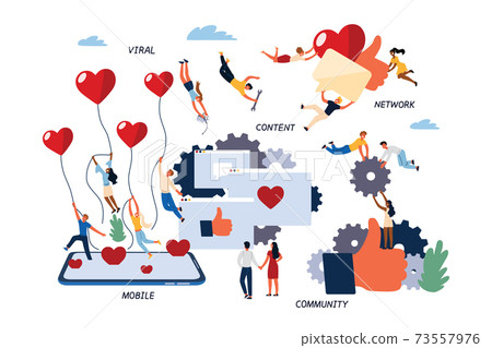 Concept of Social Media Marketing, SMM. 73557976