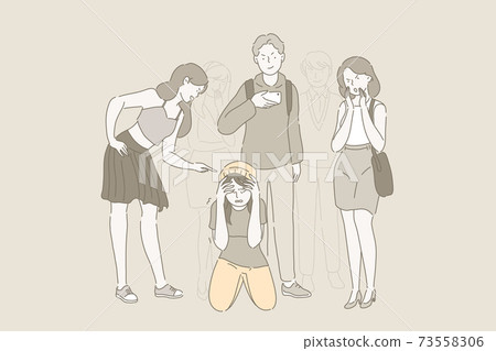Bullying at school and problem of mockery. 73558306