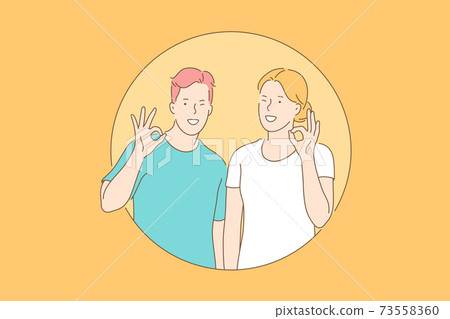 Ok sign, approval concept 73558360