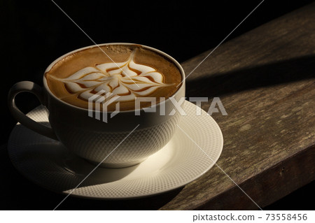 Cups of coffee cappuccino with frothy foam Cups of coffee cappuccino with frothy foam 73558456