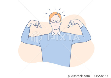 High self esteem concept 73558534