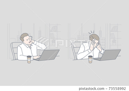 Business, stress, work, problem set concept Business, stress, work, problem set concept 73558992
