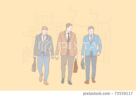 Company staff friendship and cooperation concept 73559117