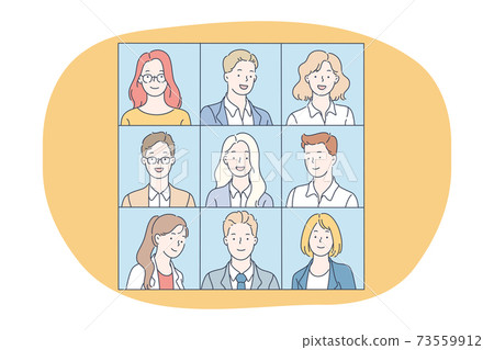 Portraits, classmates, photo album concept 73559912