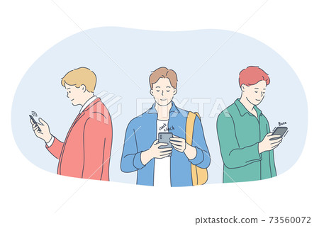 Smartphone, online communication, chatting concept 73560072