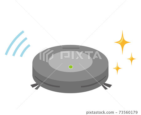 Vector illustration of robot vacuum cleaner Home appliances 73560179