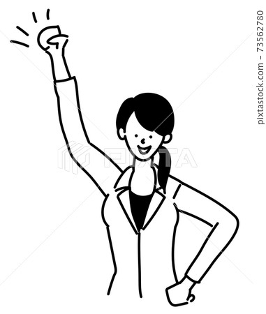 Business scene suit woman pose 73562780