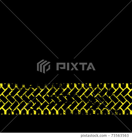Grunge yellow tire track background Grunge yellow tire track background 73563563
