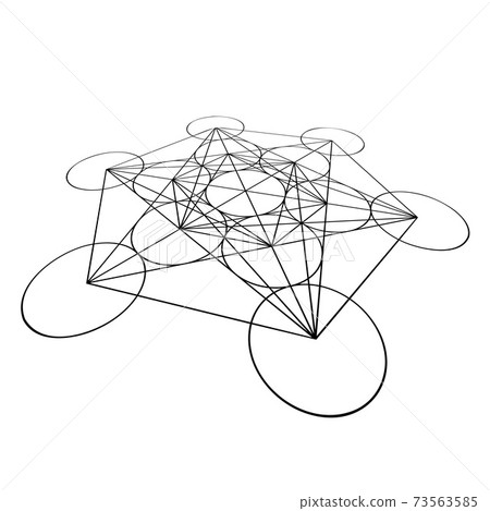 Hexagon outline isometric silhouette Hexagon outline isometric silhouette 73563585