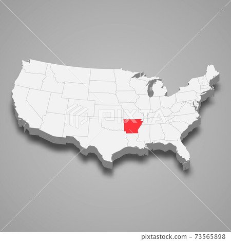 Arkansas state location within United States 3d map Arkansas state location within United States 3d map 73565898