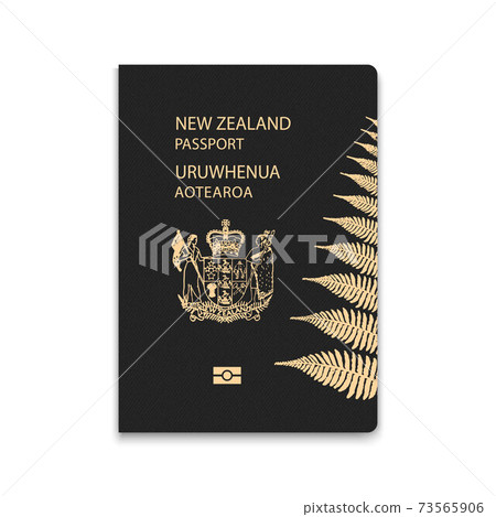 Passport of New Zealand. Citizen ID template. for your design 73565906