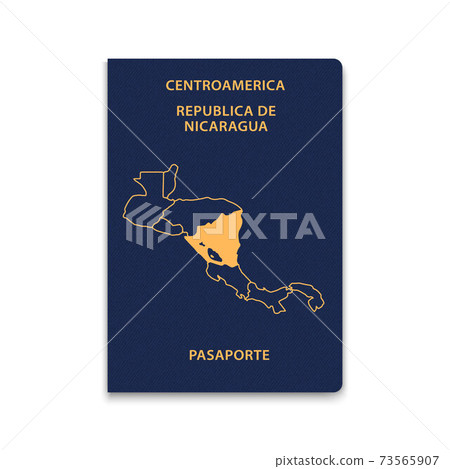 Passport of Nicaragua. Citizen ID template. for your design 73565907