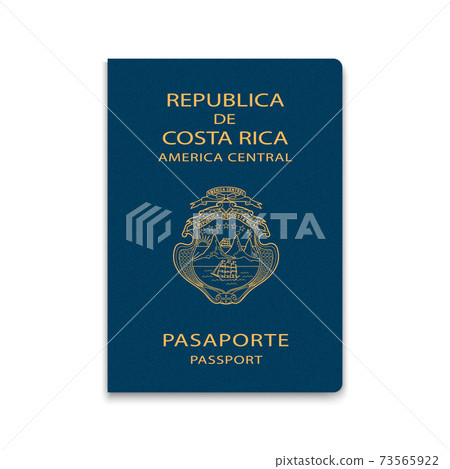Passport of Costa Rica. Citizen ID template. for your design 73565922