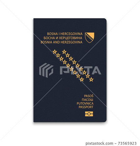 Passport of Bosnia. Citizen ID template. for your design 73565923