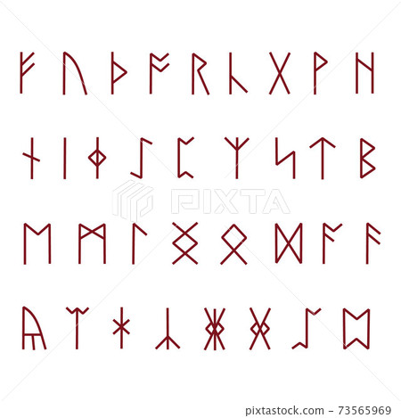 Rune alphabet. Runic gothic letters 73565969