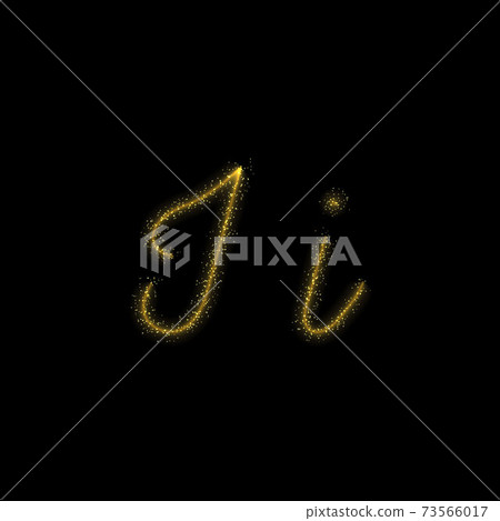 Gold glitter letter I, star sparkle trail font Gold glitter letter I, star sparkle trail font 73566017