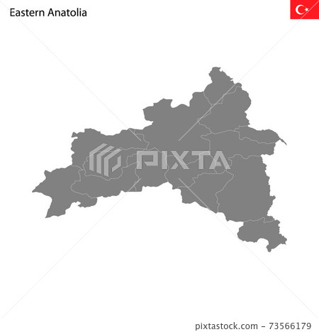 High Quality map Eastern Anatolia region of Turkey, with borders High Quality map Eastern Anatolia region of Turkey, with borders 73566179