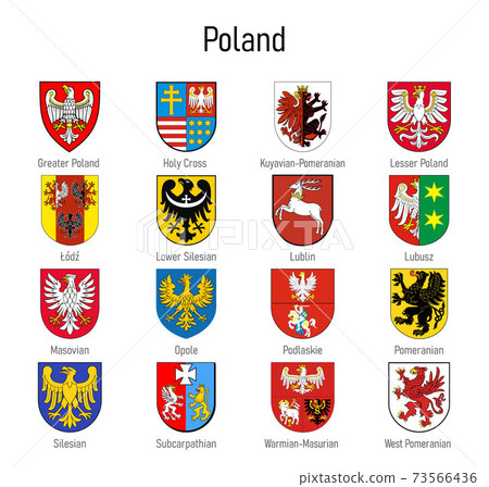Coat of arms of the voivodship of Poland, All Polish regions emb Coat of arms of the voivodship of Poland, All Polish regions emb 73566436