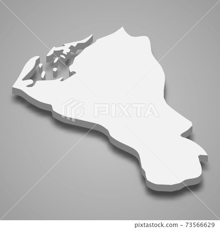 3d isometric map of Umm Al Quwain is a Emirate of United Arab Em 73566629