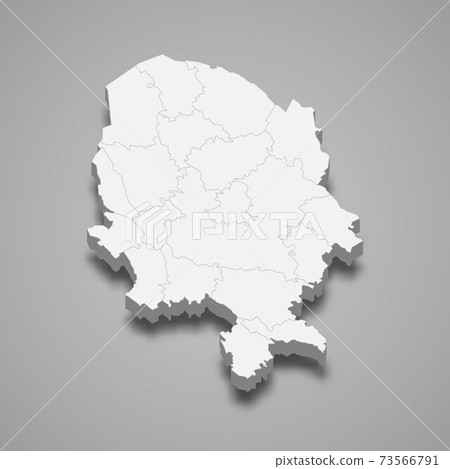 3d isometric map of Northern Savonia is a region of Finland 73566791