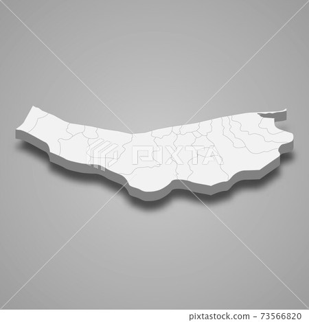 3d isometric map of Mazandaran is a province of Iran 73566820