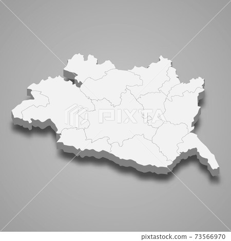 3d isometric map of Evora is a district of Portugal 73566970