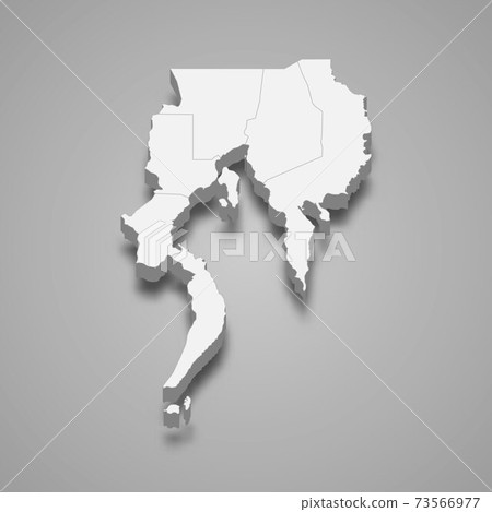 3d isometric map of Davao is a region of Philippines, 3d isometric map of Davao is a region of Philippines, 73566977