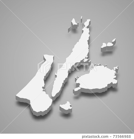 3d isometric map of Central Visayas is a region of Philippines, 73566988
