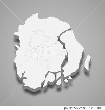 3d isometric map of Barisal is a division of Bangladesh 73567008