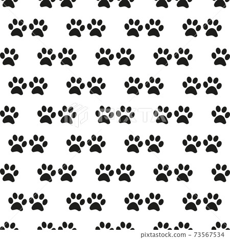Cartoon paw for wallpaper design. Cartoon Modern design. Seamless fabric texture. Cartoon paw for wallpaper design. Cartoon Modern design. Seamless fabric texture. 73567534