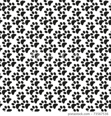 Cartoon paw for wallpaper design. Cartoon Modern design. Seamless fabric texture. Cartoon paw for wallpaper design. Cartoon Modern design. Seamless fabric texture. 73567536