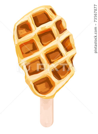 Trendy trend gourmet croissant waffle plain Korean sweets with stick Trendy trend gourmet croissant waffle plain Korean sweets with stick 73567877