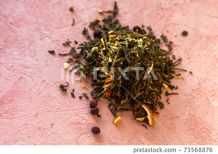 Pile of green leaves Sencha tea Pile of green leaves Sencha tea 73568876