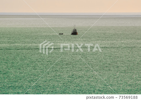 border ship patrols the sea. maritime border of Russia and Ukraine 73569188