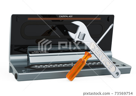 Service and repair of Food Vacuum Sealer, 3D rendering 73569754