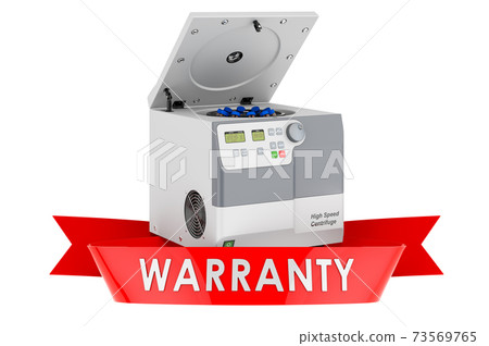 Laboratory centrifuge warranty concept. 3D rendering Laboratory centrifuge warranty concept. 3D rendering 73569765