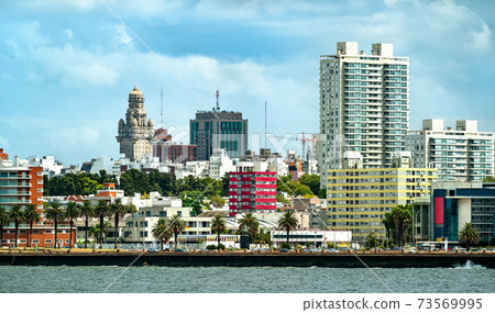 Skyline of Montevideo with Palacio Salvo, Uruguay Skyline of Montevideo with Palacio Salvo, Uruguay 73569995