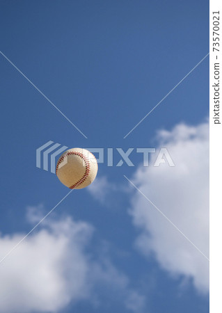 球在冬天的天空中飛翔[垂直] 73570021