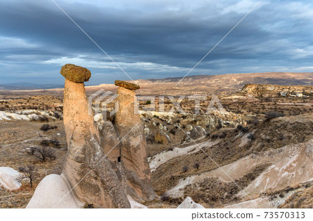 Landscape photo of the three beauties at Urgup, Turkey 73570313