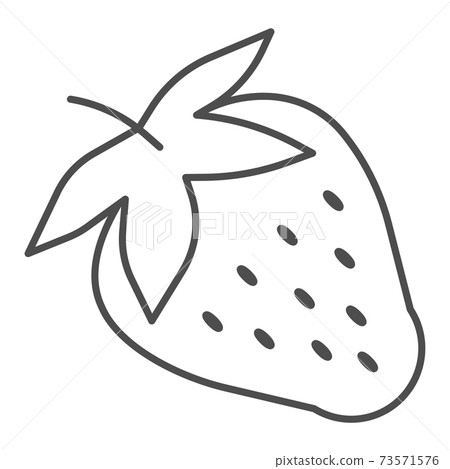 Strawberry thin line icon, fruits concept, Strawberries sign on white background, ripe strawberry with seeds icon in outline style for mobile concept and web design. Vector graphics. Strawberry thin line icon, fruits concept, Strawberries sign on white background, ripe strawberry with seeds icon in outline style for mobile concept and web design. Vector graphics. 73571576